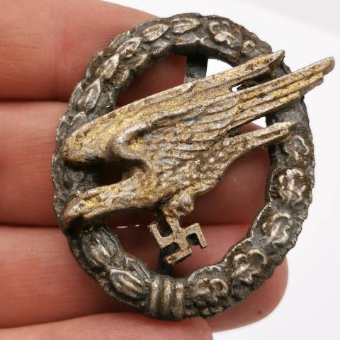 WW2 GERMAN NAZI LUFTWAFFE PARATROOPER BADGE MEDAL AWARD ORIGINAL