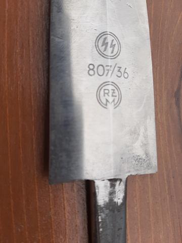 WW2 GERMAN NAZI EARLY SS DAGGER BLADE RZM 807/36 SS ORIGINAL DAGUE ALLEMANDE SA NSKK VENDRE