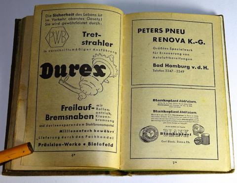 WW2 GERMAN NAZI ORIGINAL SALE 1943 WEHRMACHT SS SA NSKK SOLDIER PERSONAL BOOK WITH STAMPS