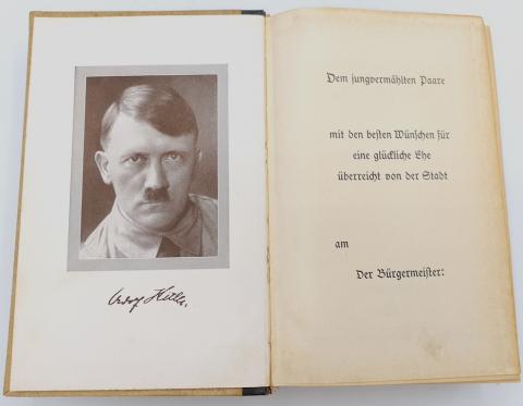 WW2 GERMAN NAZI NICE ADOLF HITLER WEDDING EDITION MEIN KAMPF RARE BOOK