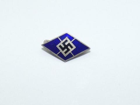 WW2 GERMAN NAZI NICE HITLER YOUTH BLUE PIN BY RZM AWARD HJ DJ HITLERJUGEND HITLER SWASTIKA