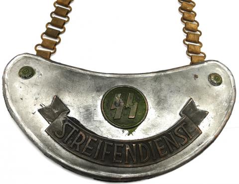 WW2 GERMAN NAZI NICE WAFFEN SS GORGET CHAIN totenkopf police gendarmerie original for sale