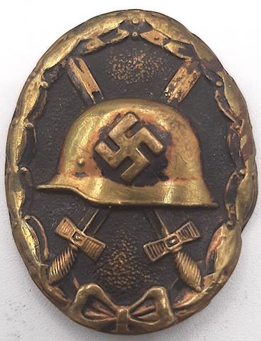 WW2 GERMAN NAZI NICE WOULD BADGE MEDAL AWARD IN ORIGINAL CASE MARKED