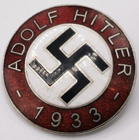 WW2 GERMAN NAZI NSDAP MEMBERSHIP ENAMEL PIN BY RZM ADOLF HITLER PARTY