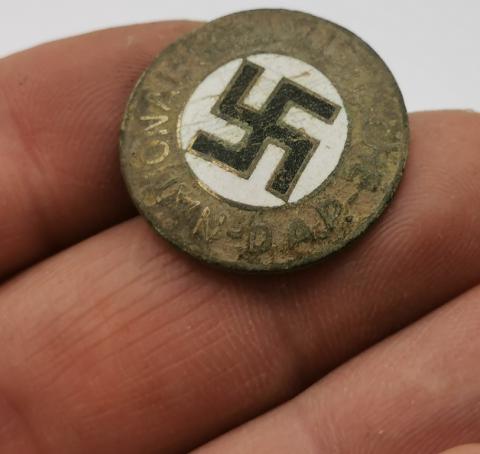 WW2 GERMAN NAZI NSDAP MEMBERSHIP RZM PIN RELIC GROUND DUG