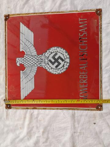 WW2 GERMAN NAZI NSDAP TRADE SUPERVISOR OFFICE WALL SIGN WITH THIRD REICH EAGLE