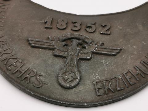 WW2 GERMAN NAZI NSKK N.S.K.K GORGET NO CHAIN BY RZM MARKED