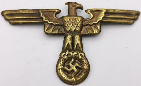 WW2 GERMAN MILITARIA ORIGINAL FOR SALE NAZI NSKK N.S.K.K VISOR CAP EAGLE METAL INSIGNIA