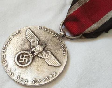 WW2 GERMAN NAZI OBERKOMMANDO DER HEERES MEDAL AWARD OF THE THIRD REICH