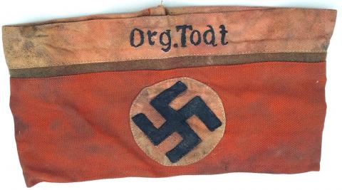 WW2 GERMAN NAZI ORGANIZATION TODT TUNIC REMOVED ARMBAND RUPTURED DUCK ORIGINAL MILITARY DEALER