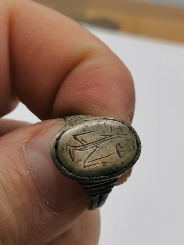 WW2 GERMAN NAZI PERSONAL SOLDIER'S RING WITH INITIALS