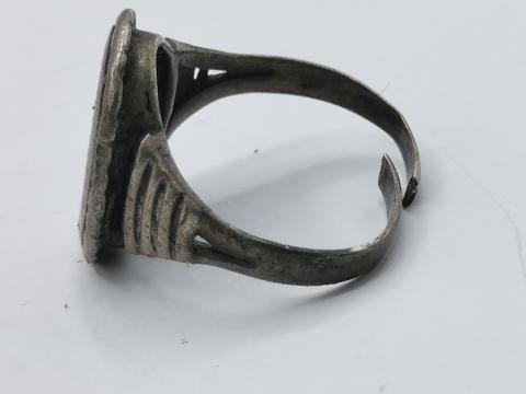 WW2 GERMAN NAZI PERSONAL SOLDIER'S RING WITH INITIALS