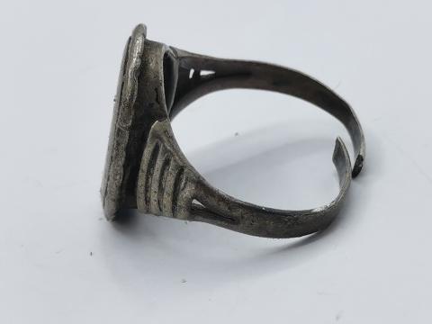 WW2 GERMAN NAZI PERSONAL SOLDIER'S RING WITH INITIALS