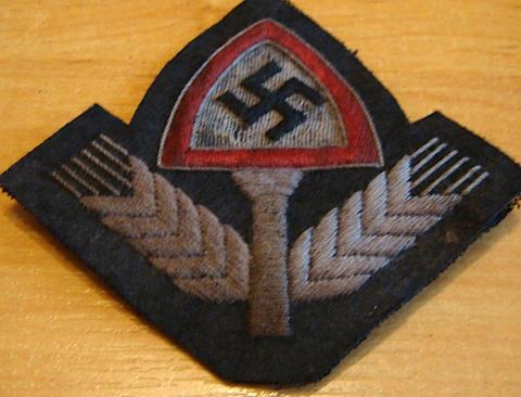 WW2 GERMAN NAZI RAD DAF WORKERS CLOTH PATCH INSIGNIA