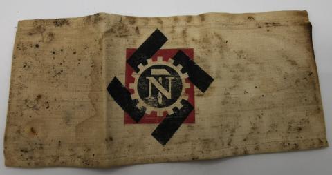 WW2 GERMAN NAZI RAD DAF WORKERS OF THE THIRD REICH HITLER'S ARMBAND WITH SWASTIKA