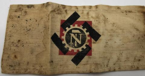 WW2 GERMAN NAZI RAD DAF WORKERS OF THE THIRD REICH HITLER'S ARMBAND WITH SWASTIKA