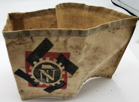 WW2 GERMAN NAZI RAD DAF WORKERS OF THE THIRD REICH HITLER'S ARMBAND WITH SWASTIKA