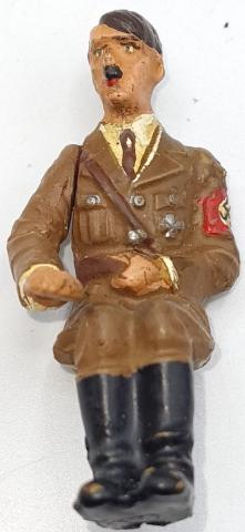 WW2 GERMAN NAZI RARE 1930s ADOLF HITLER ELASTOLIN FIGURINE BROWN SHIRT SWASTIKA HEIL HITLER! TOY