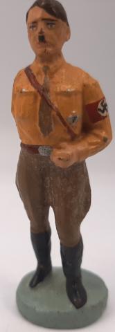 WW2 AH ORIGINAL ADOLF HITLER FUHRER ELASTOLIN FIGURINE TOY 1930S GERMANY