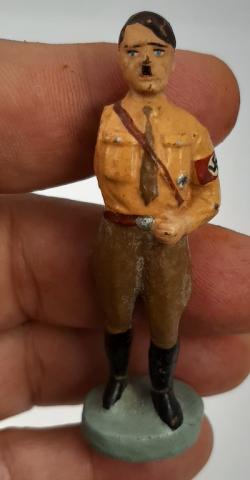 WW2 AH ORIGINAL ADOLF HITLER FUHRER ELASTOLIN FIGURINE TOY 1930S GERMANY