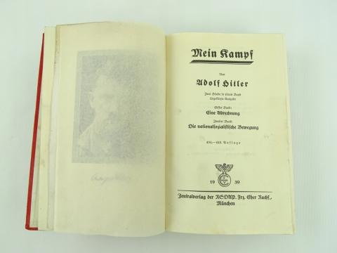 ADOLF HITLER MEIN KAMPF ANNIVERSARY EDITION 1939 book FIRST SIGNED