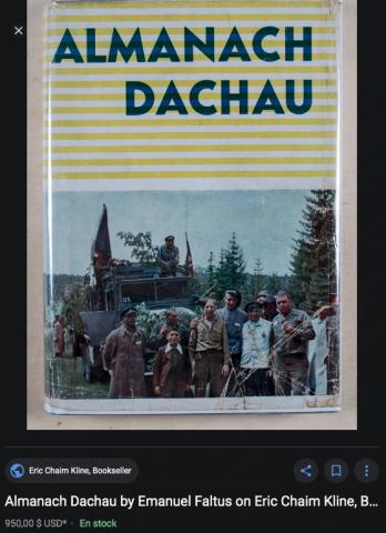 WW2 GERMAN NAZI RARE CONCENTRATION CAMP DACHAU LIBERATION ALMANACH BOOK + DUSTCOVER 1946