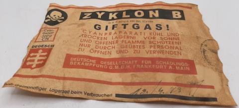 ZYKLON B GAS CANISTER GAZ FOR SALE ORIGINAL CAN TIN LABEL