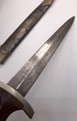 WW2 GERMAN NAZI RARE EARLY SA DAGGER Justinuswerk Solingen NICE MAKER