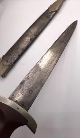 WW2 GERMAN NAZI RARE EARLY SA DAGGER Justinuswerk Solingen NICE MAKER