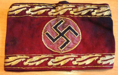 WW2 GERMAN NAZI RARE NSDAP HIGH LEADER FLAT WIRE TUNIC ARMBAND