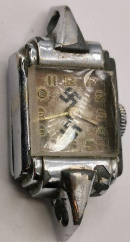 WW2 GERMAN NAZI RARE NSDAP HITLER PARTISAN THIRD REICH SWASTIKA WATCH