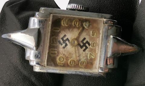 WW2 GERMAN NAZI RARE NSDAP HITLER PARTISAN THIRD REICH SWASTIKA WATCH