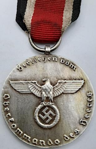 WW2 GERMAN NAZI RARE OBERKOMMANDO DES HEERES MEDAL AWARD