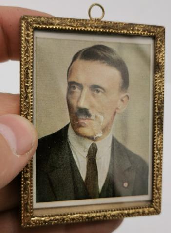 ORIGINAL OFFICIAL NSDAP EARLY ADOLF HITLER PHOTO FRAME SILVER AH SIGNATURE