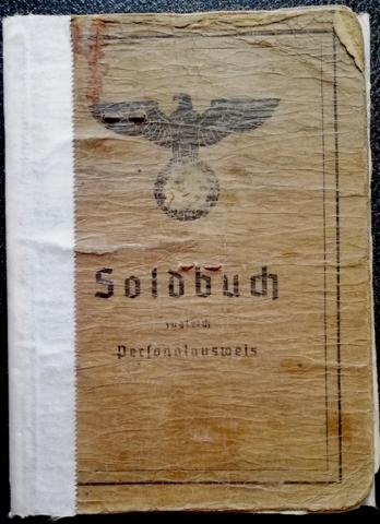 WW2 GERMAN NAZI PANZER GRENADIER SOLDIER SOLDBUCH ID ENTRIES  STAMPS FOR SALE ORIGINAL