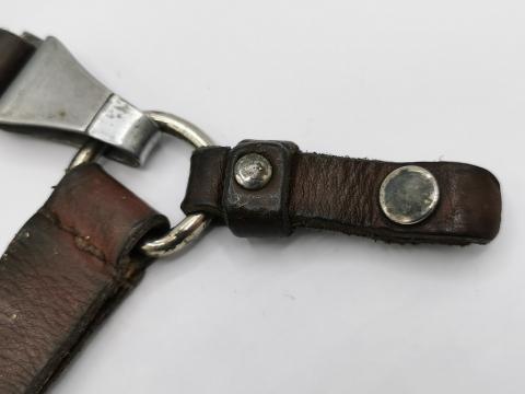 WW2 GERMAN NAZI RARE SA NSKK DAGGER 3-PIECES LEATHER HANGER LOOP BY RZM