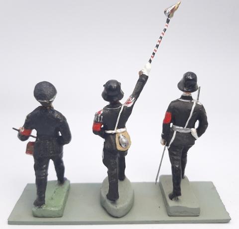 WW2 GERMAN NAZI RARE SS ALLGEMEINE PARADE MUSICAL BAND WOOD SOLDIERS FIGURINE BY LINEOL