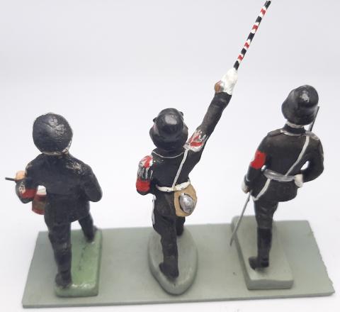WW2 GERMAN NAZI RARE SS ALLGEMEINE PARADE MUSICAL BAND WOOD SOLDIERS FIGURINE BY LINEOL