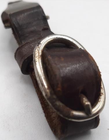 WW2 GERMAN NAZI RARE SS NSKK N.S.K.K DAGGER LEATHER HANGER LOOP BY ASSMANN DRGM RZM original for sale