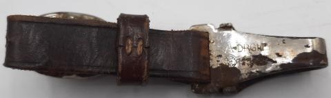 WW2 GERMAN NAZI RARE SS NSKK N.S.K.K DAGGER LEATHER HANGER LOOP BY ASSMANN DRGM RZM original for sale