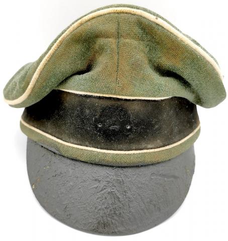 ORIGINAL FOR SALE DEALER WAFFEN SS TOTENKOPF CRUSHER VISOR CAP NO INSIGNIAS