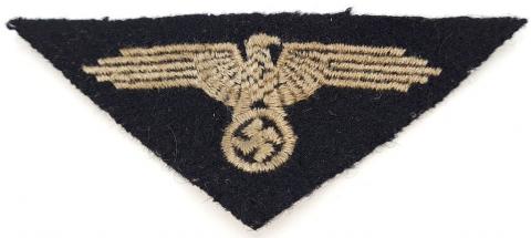 WW2 GERMAN NAZI RARE WAFFEN SS TOTENKOPF M34 CAP EAGLE CLOTH INSIGNIA