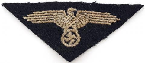 WW2 GERMAN NAZI RARE WAFFEN SS TOTENKOPF M34 CAP EAGLE CLOTH INSIGNIA