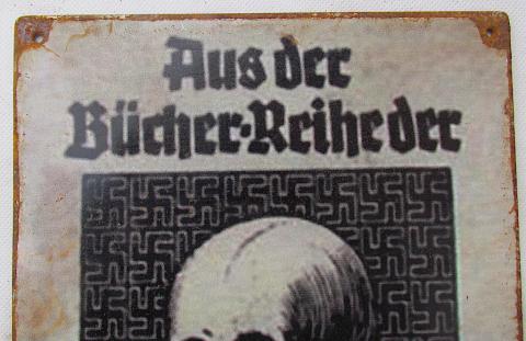 WW2 GERMAN NAZI RARE WAFFEN SS TOTENKOPF RECRUITMENT PANEL SIGN