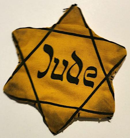 SALE WORN STAR OF DAVID JUDE GERMANY VARIATION HOLOCAUST ORIGINAL JEWISH JEW