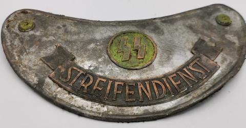 WW2 GERMAN NAZI RELIC GROUND DUG FOUND WAFFEN SS GORGET NO CHAIN