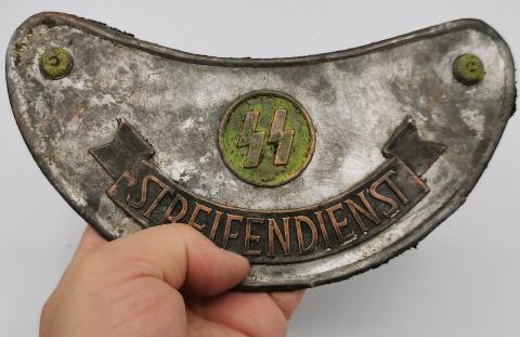 WW2 GERMAN NAZI RELIC GROUND DUG FOUND WAFFEN SS GORGET NO CHAIN