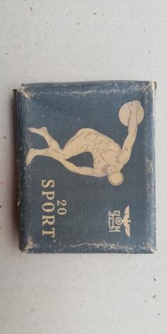 WW2 GERMAN NAZI SPORTS EMPTY cigarettes PACK FROM Krakow ORIGINAL General Government PERIOD #1. LISTED 