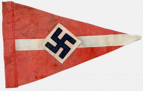 WW2 GERMAN NAZI THIRD REICH HITLER YOUTH HJ PENNANT FLAG 