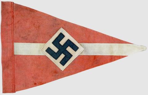 WW2 GERMAN NAZI THIRD REICH HITLER YOUTH HJ PENNANT FLAG 